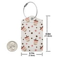 thumbnail image 2 of Rocae Milk Tea for Leather Luggage Baggage Tags ID Label Privacy Cover ID Label with Stainless Steel Loop and Address Card, 2 of 5