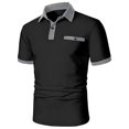 thumbnail image 4 of Sngxgn Men's Golf Polo Shirts Tennis Shirt Short Sleeve Casual Work T-Shirt(Black,XXL), 4 of 4