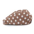 thumbnail image 2 of CHAQLIN Brown Polka Dot Print Beret Hat, Retro Lightweight Flat Cap Wrinkle-Resistant Forward Newsboy Hat for Driving Travel, 2 of 4