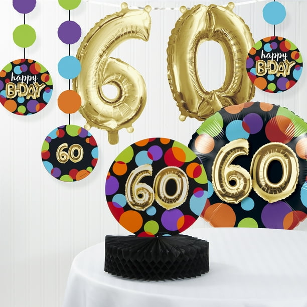 Balloon Birthday 60th Decorations Kit - Walmart.com - Walmart.com