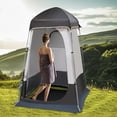 thumbnail image 4 of Shower Tent for Camping Outdoor Privacy Tent 63 * 63 * 94.5" Spacious Camping Changing Tent Dressing Room Portable Toilet Tent Camping Privacy Shelter Instant Outdoor Rain Shelter (Coffee Brown), 4 of 18