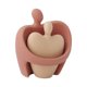 thumbnail image 1 of Estatua de cerámica para parejas amantes, escultura, decoración sencilla, elegante adorno en miniatura. 9cmx11cm, 1 of 8