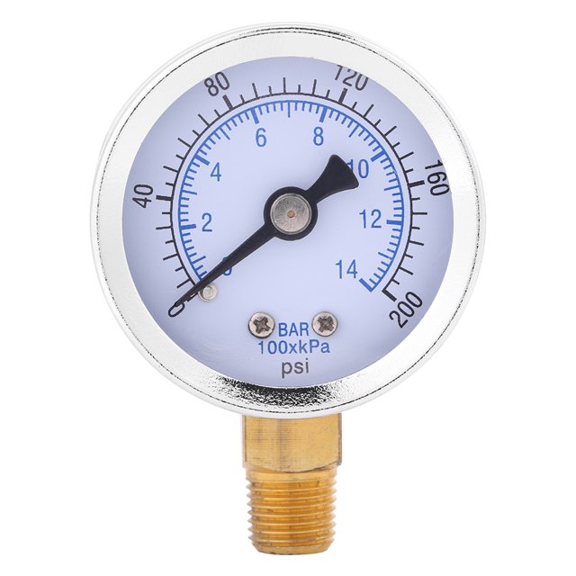 Water Pressure Gauge Portable, Easy Readings, Metal Outer Case, 42mm Dial Plate, Double Scale with Stable Performance for Hydraulic Measurement