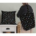 thumbnail image 5 of Soimoi Black Poly Georgette Fabric Snow Flakes Floral Print Sewing Fabric Yard 52 Inch Wide, 5 of 5