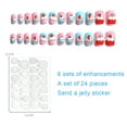 thumbnail image 2 of 6 sets Kids Fake Nails for Girls,Children Fake Nails Full Cover Short Nails for Kids, 2 of 6