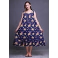 thumbnail image 3 of Bimba Navy Blue Floral Amber Flush & Clematis Sleeveless Night Gown For Womens Cotton Printed Nightwear Ladies Sleepwear XXX-Large, 3 of 6