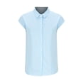thumbnail image 3 of Blouses pour Femmes, Mode Décontractée Confortable Imprimé Col Rabattu Manches Courtes Haut Blouse T-Shirt, 3 of 5
