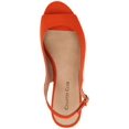 thumbnail image 3 of CHARTER CLUB Womens Orange Padded Ankle Strap Tamaare Round Toe Wedge Buckle Espadrille Shoes 5 M, 3 of 4