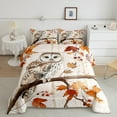 thumbnail image 2 of Manfei Wild Owl Bedding Comforter Set,Autumn Maples Twin Comforter Sets,Hello Fall Bedding Set For Boys,Microfiber Bedroom Decor Reversible,2pcs, 2 of 8