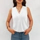 thumbnail image 5 of Sudaderas con capucha cómodas,Camiseta plisada con cuello en V para mujer, top informal sin mangas, poliéster suave, largo regular, ideal para todas las estaciones, sopatenor, 5 of 9