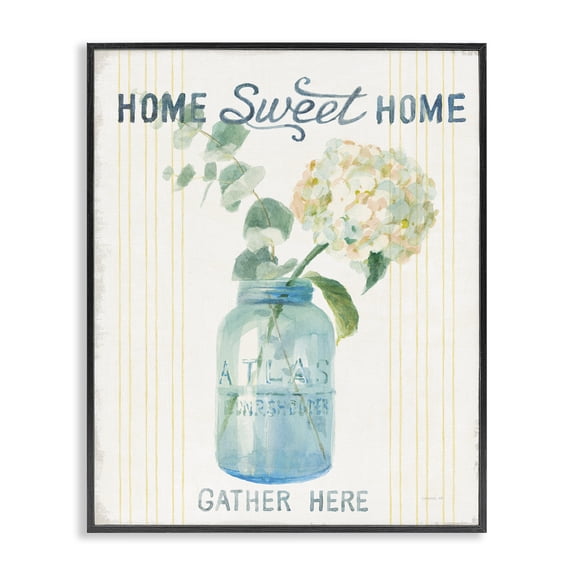 Stupell Industries French Country Home Sweet Home Bouquet Black Framed Giclee Art, 11 x 14, by Danhui Nai