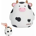 thumbnail image 3 of H&W Cow Piggy Bank, Unbreakable Coin Box for Kids, Cute Animal Money Bank Birthday for Boys Girls,Coin Saving Boxes (White), 3 of 10