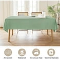 thumbnail image 3 of Textured Tablecloth Rectangle 60x120 Water Resistant Spill-Proof Wipeable Table Cloth Wrinkle Free Fabric Dining Table Cover for Birthday Party Farmhouse Spring kitchen Tablecloths, 3 of 6