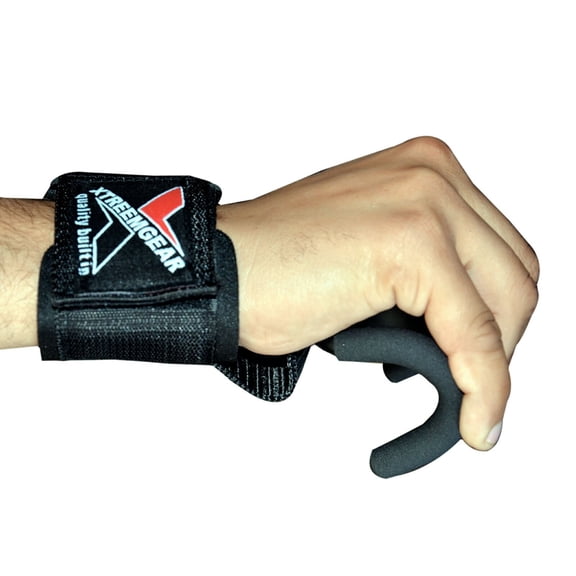 XTREEMGEAR WEIGHT LIFTING DOUBLE HOOK WITH PADDED WRIST STRAP SUPPORT