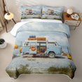 thumbnail image 2 of Erosebridal Summer Beach Camp Quilt Full for Boys Girls, RV Camping Car Full Bedspread Sets, 3 Pieces, 2 of 7