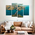 thumbnail image 2 of Elephant Stock Golden Gate Bridge Aerial Wall Art - Horizontal Multi Panel Canvas - Living Room Wall Decor - Architecture Multi Panel - Teal And Orange Decor - 68" x 42", 2 of 8