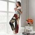 thumbnail image 5 of Disketp Gothic Skull With Roses Women's Comfy Pajama Pants Casual Drawstring Palazzo Lounge Wide Leg Pants-Medium, 5 of 6