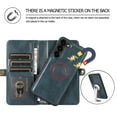 thumbnail image 3 of ELEHOLD Multi-Functional Wallet Case for Samsung Galaxy A54 5G with Card Slots Dual-Use Detachable Phone Case Magnetic Function Wriststrap Shockproof Wallet Case,Navyblue, 3 of 9