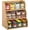 3 Tier, variant on Xuet 3 Tier Stackable Bamboo Tea Bag Organizer, Large Capacity Tea Storage Holder Rack with Removable Compartments for Countertop Cabinet Office
