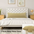 thumbnail image 2 of Unique Bargains 2-Piece Microfiber Body Pillow Covers, 20" x 60", Light Tan, 2 of 8
