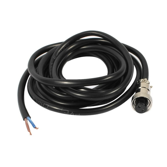 GX12 2 Pins Double Female Head Aviation Socket Connector Electrical Cable 2m