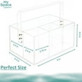 thumbnail image 5 of Utensil Holder Silverware Caddy Countertop Cutlery Organizer For Napkins Flatware Spoon Fork Knife For Picnic Party Plastic Acrylic, 5 of 8