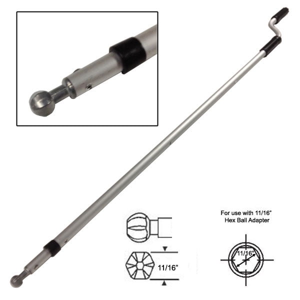 Telescoping Skylight Pole with Hex Ball Drive, 48" to 73"