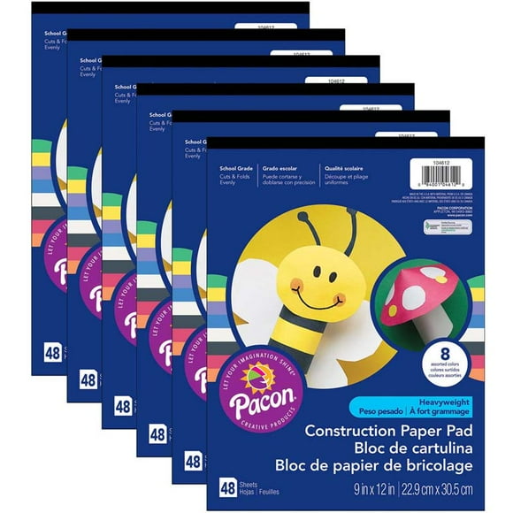 SUNWORKS (12 EA) CONSTRUCTION PAPER PAD 9X12