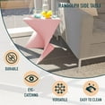 thumbnail image 6 of LeisureMod 15.75" Triangular Side Table, Stackable Plastic Accent End Table for Indoor & Outdoor Use, Weather-Resistant Modern Patio & Living Room Table, Pink, 6 of 8
