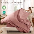 thumbnail image 4 of Bare Home Organic Percale Sheet Set - 100% Organic Cotton - Split King, Dusty Rose, 4 of 11