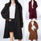 thumbnail image 4 of Abrigo de pana de gran tamaño para mujer, cuello vuelto, bolsillos laterales con botones, chaqueta d Abanopi Camello/Pequeña, 4 of 7