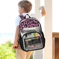 thumbnail image 7 of PVC Transparent Backpacks Clear Backpack for Travel and Outings Pink Glitter Cheetah Print, 7 of 7