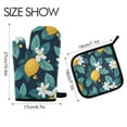 thumbnail image 2 of Yayeee Oven Mitts and Pot Holder Set of 2 Heat Resistant Kitchen Gloves Baking Hot Pad, Lemon Leaves, 2 of 5