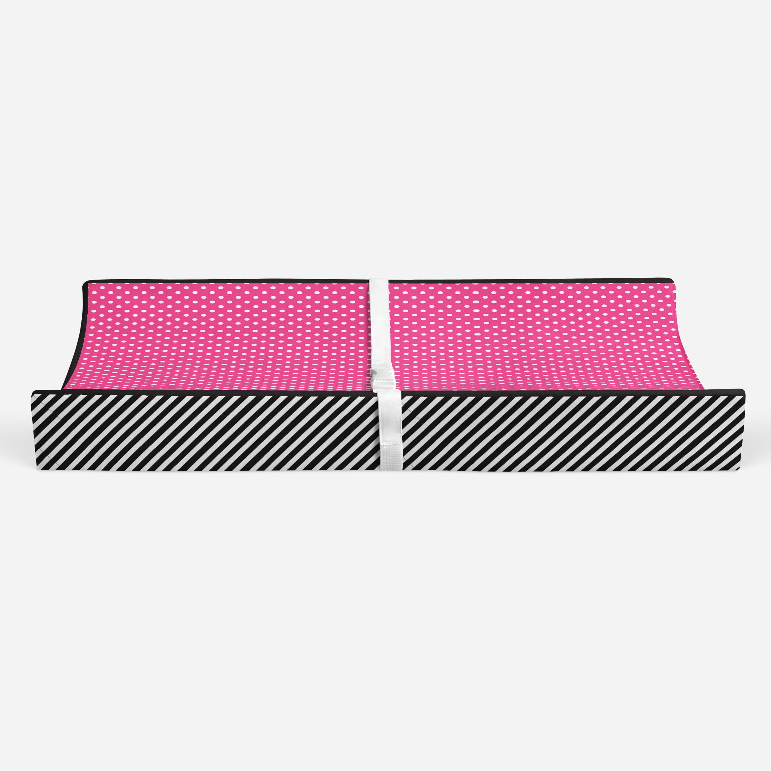 Bacati - Love Aztec Black/Fuchsia Girls Quilted Changing Pad Cover