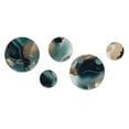 thumbnail image 2 of Designart "Marble Energy Metallic Circles IV" Abstract Marble Metal Wall Art Set of 5 Piece, 2 of 5