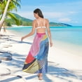 thumbnail image 7 of FORMRS Womens Beach Sarong Semi-Sheer Bikini Wrap Skirt Swimsuit Cover-ups, Stripes Pattern, 7 of 7