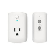 TEKLECTRIC Indoor Remote Control Outlet with 1 Grounded Plugs, 80 FT Range Wireless Outlet for Fans, Electrical Devices, Christmas Lights - 1875 Watt 15A 1/2 HP Heavy Duty (1 Remote 1 Receiver)