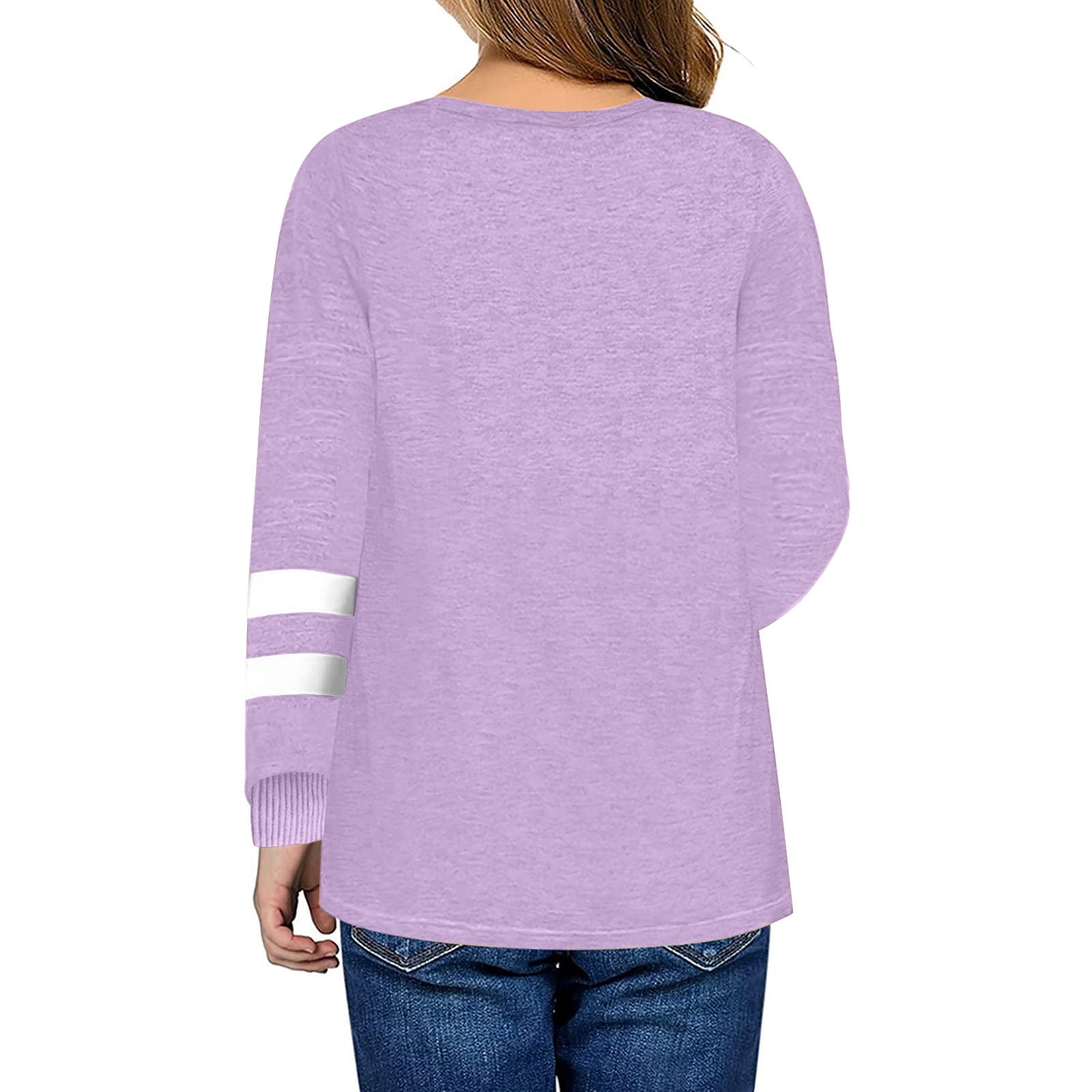 Krdevn Girls Long Sleeve T Shirt Children's Crew Neck Top Girls T Shirt,5-6 Years