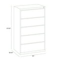 thumbnail image 5 of Hirsh 30 Inch Wide 5 Drawer Metal Lateral File Cabinet for Home and Office, Holds Letter, Legal and A4 Hanging Folders, White, 5 of 5