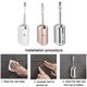 thumbnail image 3 of Yuarrent Escobilla de baño ABS inoxidable Portaescobillas Antideslizante Accesorios de limpieza de baño Juegos de accesorios de baño No.03 Yuarrent HA000210-03, 3 of 8