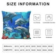 thumbnail image 5 of Cute Dolphin Pillow Covers ,Seashell Starfish Throw Pillow Covers,Ocean Sea Animal Cushion Covers,Underwater World Theme Decorative Accent Pillow Cases for Kids Teens,Blue, 5 of 5