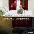 thumbnail image 3 of Fsddascl Red Plaid Christmas Blackout Curtains for Bedroom/Living Room, Thermal Insulated Kitchen Curtains, Truck Xmas Tree Snowflake Pastoral Grommet Darkening Window Treatment Drapes 52"x72"x2, 3 of 6