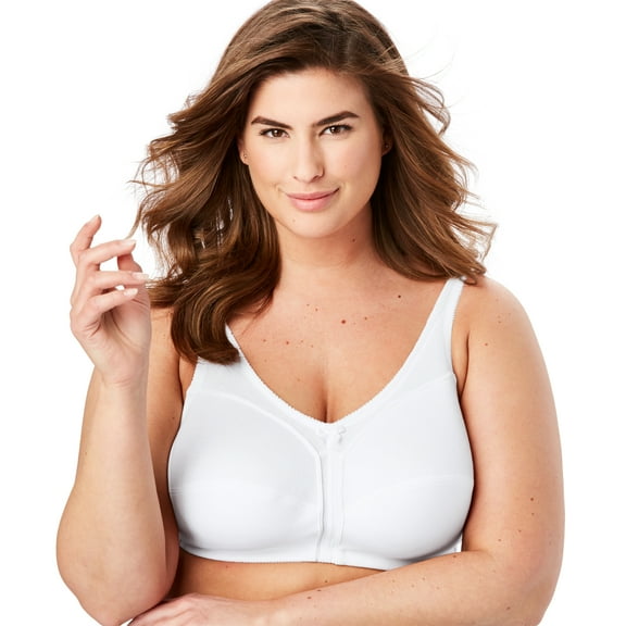 Comfort Choice Women's Plus Size Satin-Trim Posture Bra