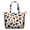 White And Orange, variant on Orange and Brown Leopard Pattern Travel Tote Bags for Women Carry On,Large Weekender Bags for Women Travel,Multi Functional Duffle Bag for Work,Shopping,Sports