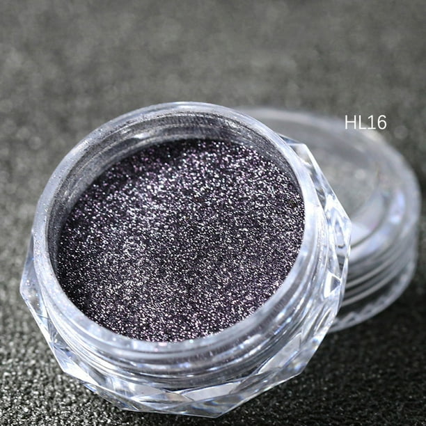 Xihbxyly Polvo con Purpurina Efecto Espejo, Pigmento Cromado Estilo Maillard, Polvo para Uñas con Efecto Espejo, Aplicadores de Esponja de Doble Punta, Brillo Metálico Duradero, Manicura Diy, Decorac