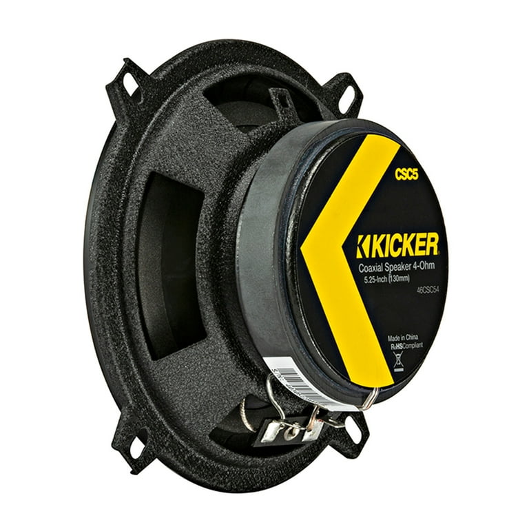 Kicker CS Series 5.25-Inch Car Audio Speaker with RMS Bass, Yellow