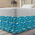thumbnail image 1 of Sky Bed Skirt, Yellow Sun and Fluffy Clouds on Blue Sky Inspired Background Composition, Elastic Bedskirt Dust Ruffle Wrap Around for Bedding Decor, 4 Sizes, Pale Blue Yellow White, by Ambesonne, 1 of 2