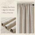 thumbnail image 4 of Boho Farmhouse Kitchen Valances for Windows Taupe Country Valance Curtains for Living Room Bedroom Modern Rustic Cotton Linen Tassel Topper Window Curtain, 52"W x 18"L, 4 of 5