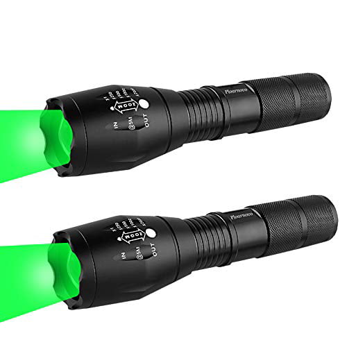Green LED Flashlight Torch Coon Hunting Light For Hog Predator Varmint Pig Pig