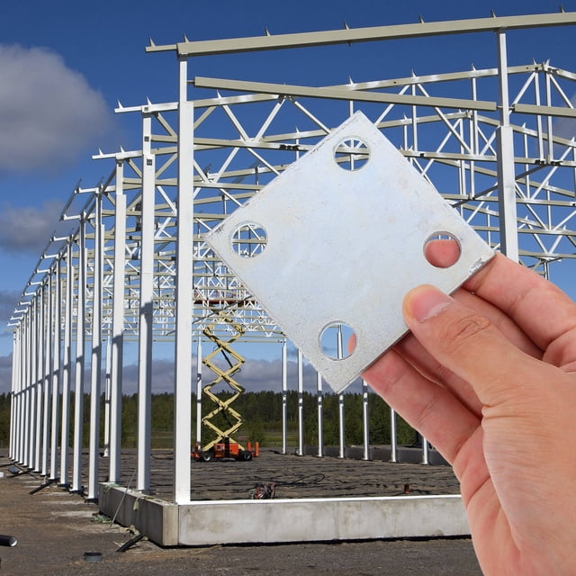 Raindrops 8pcs Base Plates Square Steel Sheet for Structure Support for Engineers